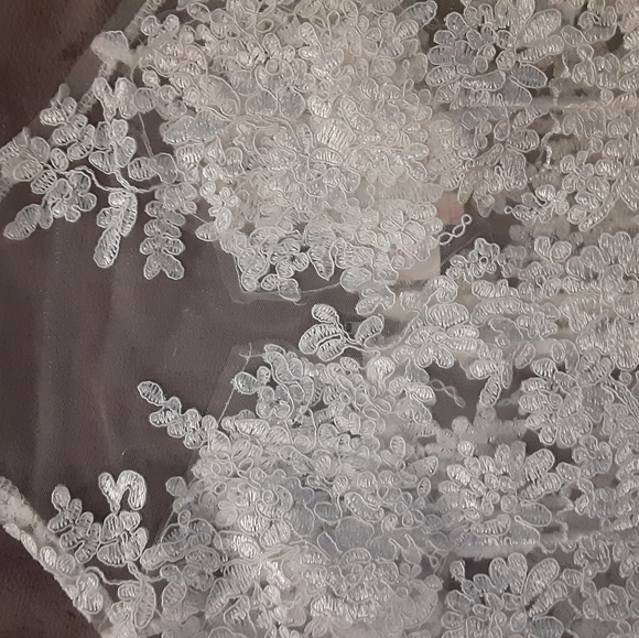 White crop top lace see through - Picture 2 of 6